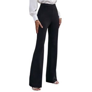 Commense Black High Waisted Flare Pants